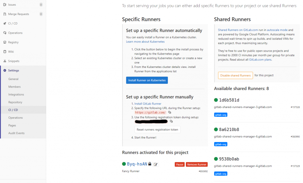 Gitlab Runner Started